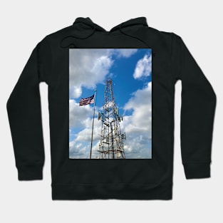 American Flag with Cellphone Tower Hoodie